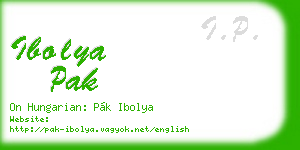 ibolya pak business card